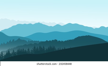 Vector Background with Mountains