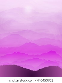 Vector Background with Mountains