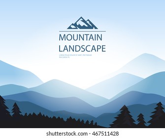 Vector background with mountains.