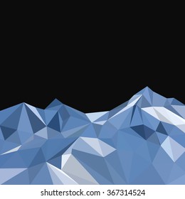 Vector background with mountains in polygonal style