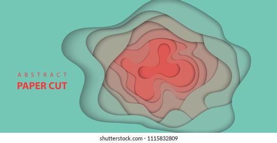 Vector background with multicolor paper cut shapes. 3D abstract paper art style, design layout for business presentations, flyers, posters, prints, decoration, cards, brochure cover.
