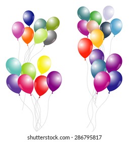 vector background with multicolored balloons