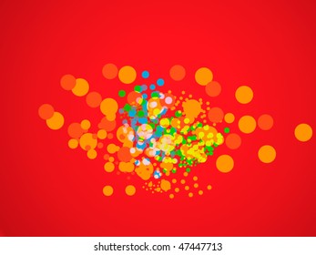 Vector background with multicolored circles.