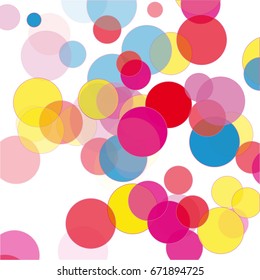 Vector background with multicolored circles.
