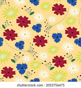 Vector background of multicolored colors. Floral pattern with the image of field plants on a light background. Vector illustration. for banner, advertising poster, packaging background