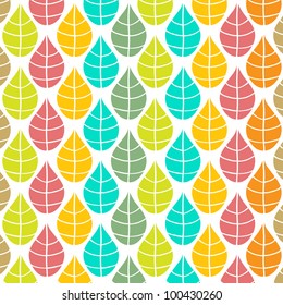 Vector background with multicolored leaves