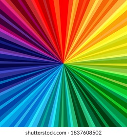 Vector background with multicolored rays