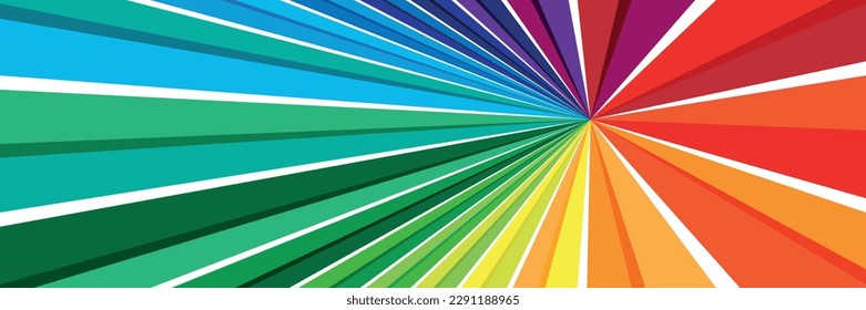 Vector background with multicolored rays