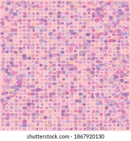 Vector background of multi-colored squares of different sizes and transparency.