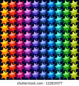 Vector Background. Multicolored stars