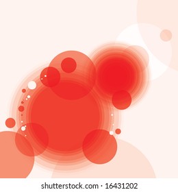 Vector background from multi-coloured strips and circles