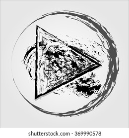 Vector background. Music button. Play Icon