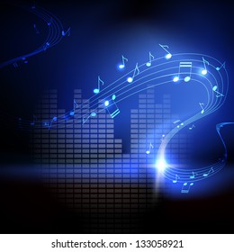 Vector background with musical notes