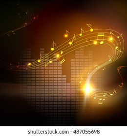 Vector background with musical notes