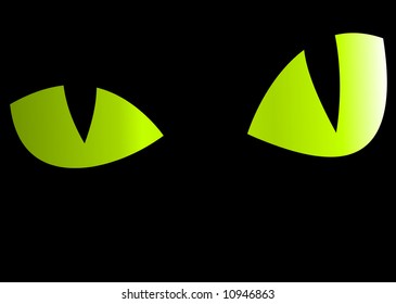 Vector background - Mysterious eyes  looking from the dark