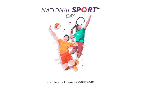 vector background, National Sports Day Celebration