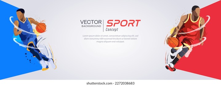 vector background, National Sports Day Celebration with basketball player