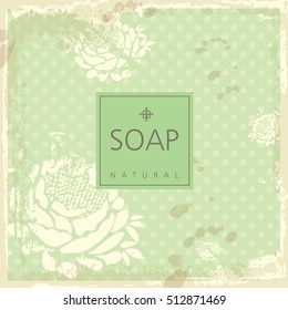 Vector background for natural handmade soap, decorative paper