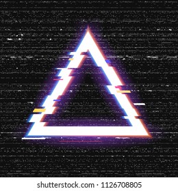 Vector background of new technology. Glitch effect, computer error, system crash. Black and white texture, a symbol of technology. Abstract pixel background. Television signal fail. Data decay.