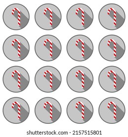 Vector background New Year's lollipop, flat style