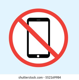vector background of no mobilephone sign