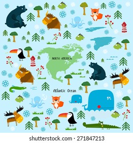 Vector background "North America"