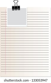 Vector background of a notebook paper.