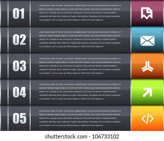Vector Background Number Options Banner & Card
