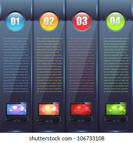Vector Background Number Options Banner & Card
