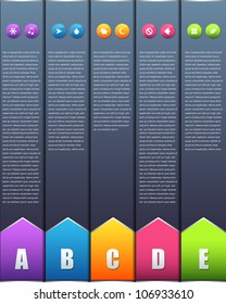 Vector Background Number Options Banner & Card