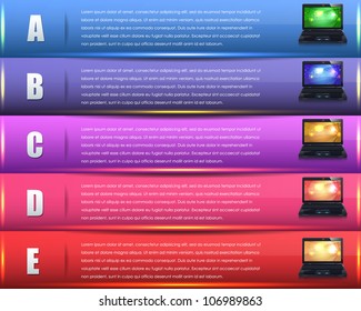 Vector Background Number Options Banner & Card