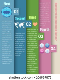 Vector Background Number Options Banner & Card