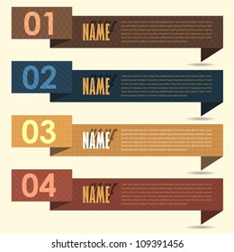 Vector Background Number Options Banner & Card