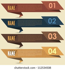 Vector Background Number Options Banner & Card
