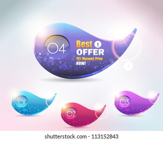 Vector Background Number Options Banner & Card