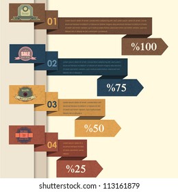 Vector Background Number Options Banner & Card