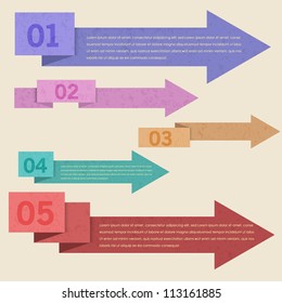 Vector Background Number Options Banner & Card