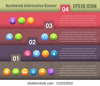 Vector Background Number Options Banner & Card