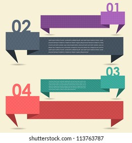 Vector Background Number Options Banner & Card