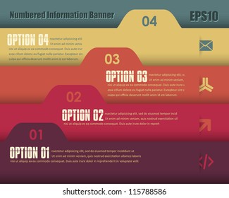 Vector Background Number Options Banner & Card