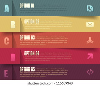 Vector Background Number Options Banner & Card