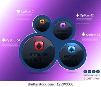 Vector Background Number Options Banner & Card