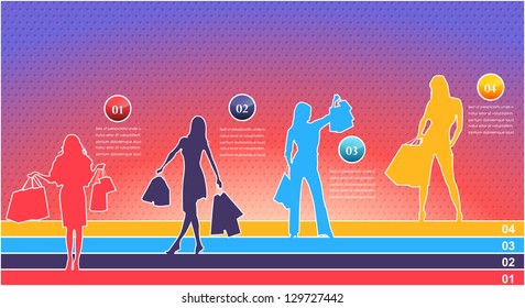 Vector Background Number Options Banner & Card