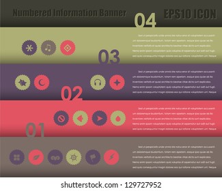 Vector Background Number Options Banner & Card