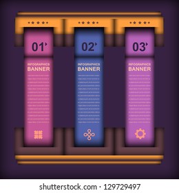 Vector Background Number Options Banner & Card