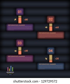 Vector Background Number Options Banner & Card