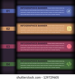 Vector Background Number Options Banner & Card