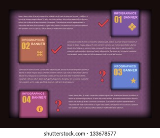 Vector Background Number Options Banner & Card
