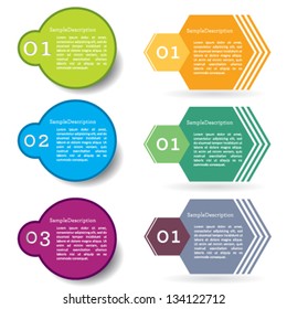 Vector background number options banner, card. Editable creative illustration.