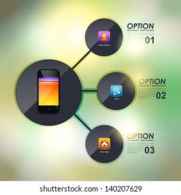 Vector Background Number Options Banner & Card
